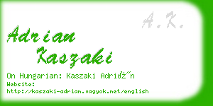 adrian kaszaki business card